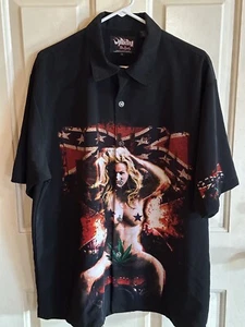 Vintage 2003 Pantera Hesher Dream Club Button Down Shirt By Dragonfly L Large - Bild 1 von 9