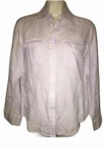 Talbots Lilac Button Front Long Sleeve Top Petites Size P - Picture 1 of 4