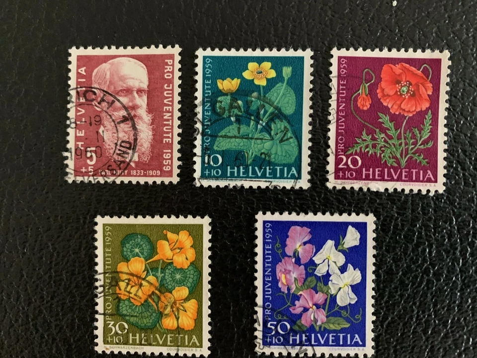 Switzerland Pro Juventute 1959 set. Michel 687/691 Scott B303/B307 - Image 1 of 1