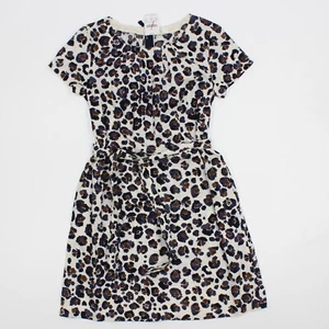 NWT Crewcuts Girl's Size 12 Animal Print Cheetah Girl Dress Corduroy W/ Tie - Picture 1 of 6