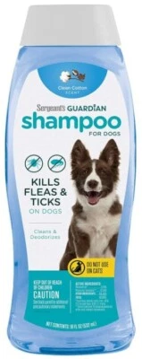 Шампунь для собак от блох и клещей Sergeant's Guardian, чистый аромат хлопка, 18 унций *НОВЫЙ* - Изображение 1 из 4