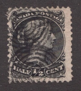 1868 Canada Sc #21 - ½¢ Large Queen Victoria - Used Cv$80 usd - Picture 1 of 1