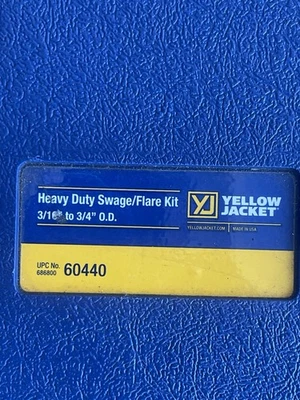 YELLOW JACKET Heavy Duty Swage Flare Kit 60440 3/16" to 3/4" O. D. LIKENEW - Image 1 of 4