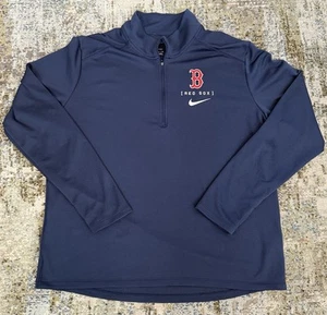 Pullover Nike Boston Red Sox MLB 1/4 cremallera para hombre XL azul marino usado en excelente estado - Imagen 1 de 7