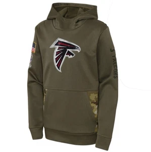 NFL Atlanta Falcons Nike Therma-Fit Camouflage Salute Hoodie Jacket Men's Medium - Picture 1 of 8