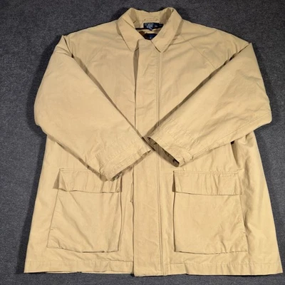Polo Ralph Lauren Chore Jacket Mens XL Khaki Field Barn Wool Lined Vintage - Image 1 of 4