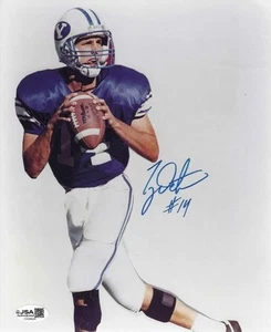 Autographed 8x10  TY DETMER BYU Cougars photo w/JSA COA - Picture 1 of 1