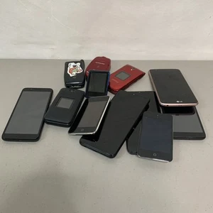 Lot de 12 pièces - Téléphones portables et portables (NON TESTÉS, POUR PIÈCES) - Photo 1 sur 12