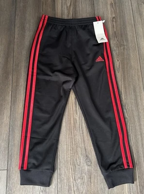 Pantalones deportivos Adidas Jogger Warm Up negros rojos niños talla 6 Foto 1 de 4