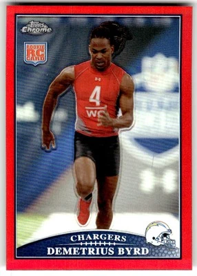 2009 Topps Chrome Demetrius Byrd Red Refractors #/25 Rookie #TC142 - Image 1 of 2