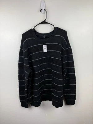Express New With Tags Black Striped Sweater Pullover Size XL - Image 1 of 3