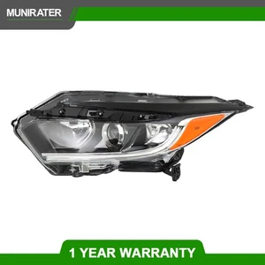 Halogen Headlight Left/Driver Side For Honda Hrv Hr-V 2019-2021 w/ LED DRL Black - Picture 1 of 12