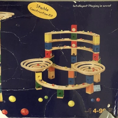 Juego de torsión de madera cuadrilla Marble Race Run by HaPe - Estructura de madera completa Foto 1 de 4