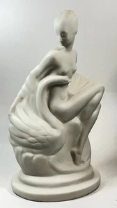 Lenox Leda & The Swan 1929 Biskuit Porzellan Figur Griechische Mythologie Art Deco - Bild 1 von 21