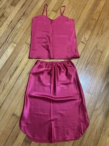 Vintage Body Chic Women’s Set Red Sz Medium top and bottom Under Garments - Picture 1 of 13