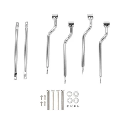 Soporte de alforja barras de soportes para Kawasaki Harley Davidson cromados Foto 1 de 4