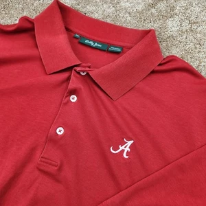 Bobby Jones Golf Polo Shirt Crimson Mens 2XL XXL University Alabama Roll Tide - Afbeelding 1 van 5