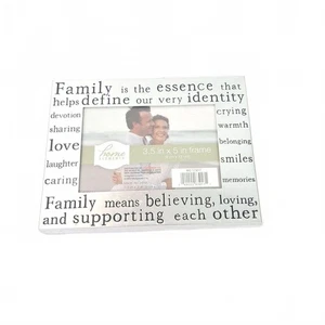 Home Elements Family Picture Frame New Sealed Holds 3.5 in x 5 in Photo Sealed - Picture 1 of 2