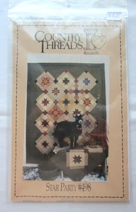 Country Threads Quilt & Table Runner Pattern ~ #498 Star Party - Picture 1 of 5