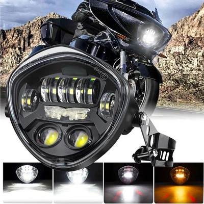 Motorcycle Black LED Headlight for Victory 2010-16 Cross Models 2007-16 Cruisers - Image 1 of 4