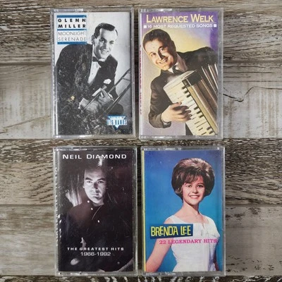 Cassette Tape Bundle - Brenda Lee, Glenn Miller, Lawrence Welk & Neil Diamond  - Image 1 of 4