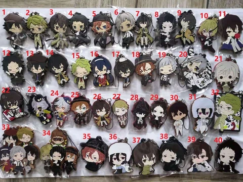 Bungo Stray Dogs Rubber Strap Keychain Keyring Phone Charm Dead Apple Dazai Gift Cover