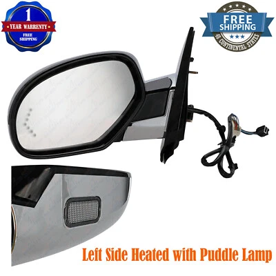 Left Driver Side Power Mirror Fold Heated Primed For 2007-2014 Cadillac Escalade Foto 1 de 4