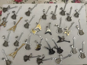 Lote al por mayor de colgantes de guitarra clásica con música rock bajo de acero inoxidable - Imagen 1 de 4
