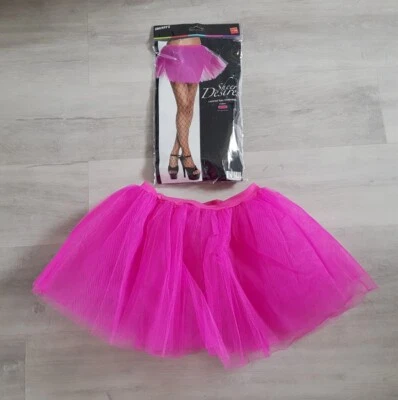 HOT PINK TUTU - LADIES FANCY DRESS - LAYERED UNDERSKIRT BY SMIFFYS - ONE SIZE - Image 1 of 4