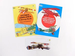 Airplane Coloring Books Lot 2 Antique Airplanes Airplanes of World War I - Picture 1 of 15