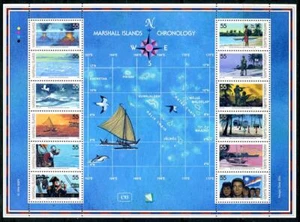 Marshall Islands: 1996 Marshall Islands Chronology Souvenir Sheet (607) MNH - Picture 1 of 1