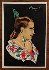 1929 Major Drapkin & Co Cigarette Card - Girls Of Many Lands #8 Brazil 