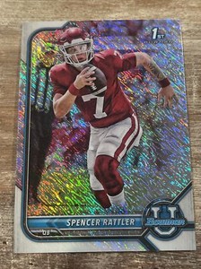 2022 Bowman University Chrome Shimmer Refractor Spencer Rattler #28 Gamecocks