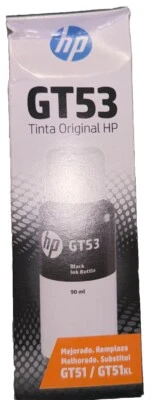 HP GT53 BLACK Ink Bottle Refill 90ml - Genuine OEM GT51/XL DeskJet 5800 - Image 1 of 2