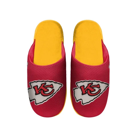 Kansas City Chiefs 2022 NFL Men's Big Logo Mesh Slide on Slipper FREE SHIP Cover