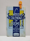 Vintage - WEEKLY CALENDAR OF ROME Booklet - Events, Entertainments, Sports..1928
