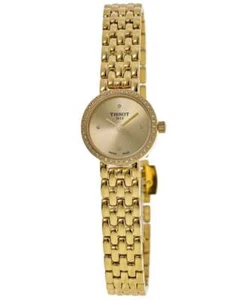 New Tissot Lovely Round Champagne Dial Women's Watch T140.009.63.026.00 - Picture 1 of 4