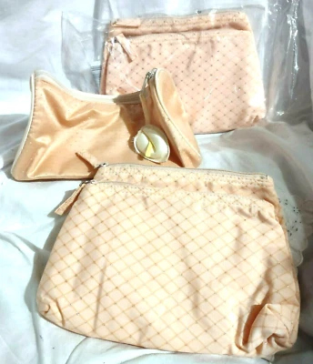 3 Pequeños Bolso sin asas Naranja melocotón Bolso con cremallera Top Maquillaje Viaje  Foto 1 de 3