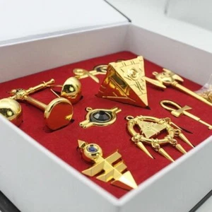 Yu-Gi-Oh! Millennium Items Puzzle Necklace Keychain Pendant in Box 8pcs/Set - Picture 1 of 7