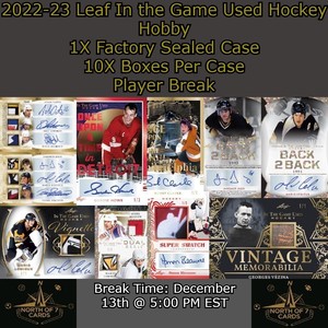 Marty Turco 2022-23 Leaf In The Game Used Hockey Hobby 1 Case - BREAK #27