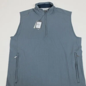 Ashworth Golf Vest Small Mens S Half Zip Windbreaker Stretch Polyester Graphite - Picture 1 of 12