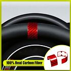 Real Carbon Fiber Car Steering Wheel Ring Cover Trim For Fiat 500 2020-2023 Red