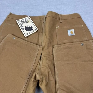 VINTAGE Carhartt Jeans 44X32 62WQ Brown Duck Quilted Canvas Union 100 Years NWT - Picture 1 of 17