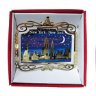 York City at Night Ornament NYC Skyline Empire State Building Statue of Libe