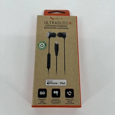 Helix Ultrabuds EarBuds With Lightning Connector (Made For iPhone/iPad) NEW