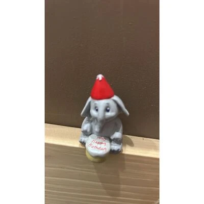 Pastel de feliz cumpleaños de elefante miniatura Hallmark 1990 Foto 1 de 3