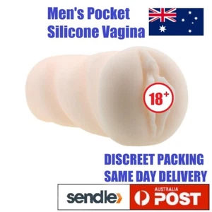 Male Masturbator Realistic Pocket Silicone Vagina Pussy Stroker Sex Toy - Picture 1 of 9
