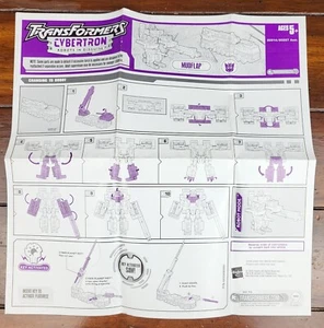 Transformers Cybertron Mudflap Instruction Sheet Hasbro 2005 - Picture 1 of 1