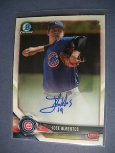 JOSE ALBERTOS 2018 Bowman Chrome Prospects AUTO #BCPA-JA Cubs RC - Picture 1 of 1