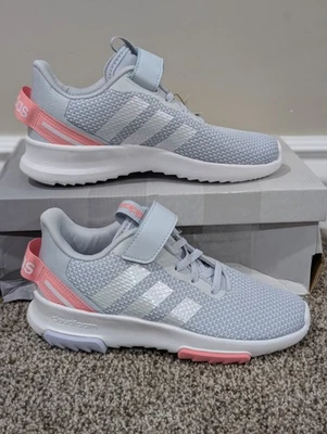 尺码 1.5 女孩阿迪达斯赛车 Tr 2.0 C 灰色运动鞋 GW4836 — 第 1/4 张图片
